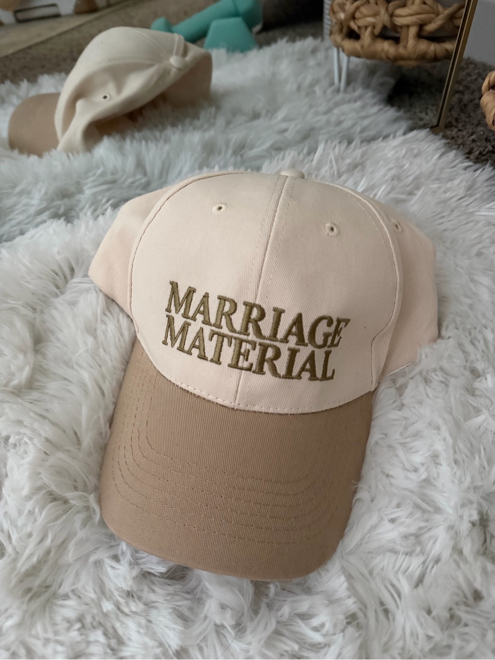 "Marriage Material" Two-Tone Baseball Cap